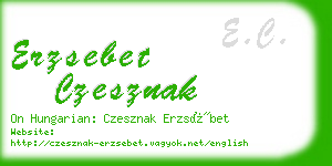 erzsebet czesznak business card